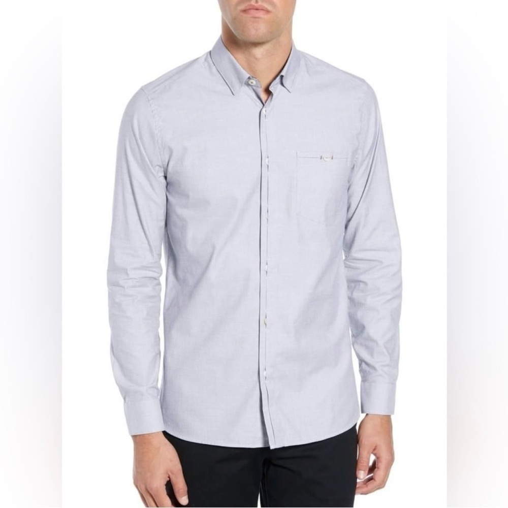 Ted Baker London Brixton Slim Fit End on End Sport Shirt Size 4